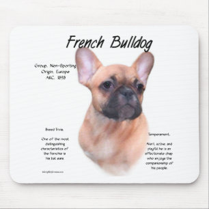 Französisches Bulldog-Geschichtsdesign Mousepad
