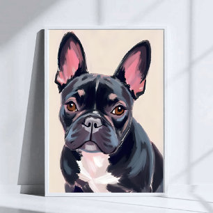 Französisches Bulldog-Hundbild Poster