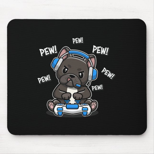 Französisches Bulldog-Player-Videospiel Mousepad (Vorne)