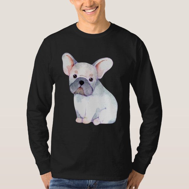 Französisches Bulldog-Tierquotendesign T-Shirt (Vorderseite)