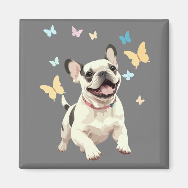 Französisches Bulldog-Vector-Malerei Adorable Fun  Magnet (Vorne)