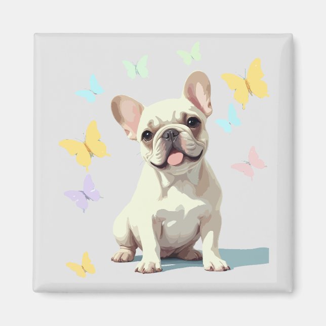 Französisches Bulldog-Vector-Malerei Adorable Fun  Magnet (Vorne)