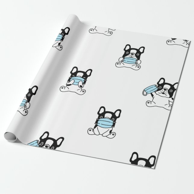 FRANZÖSISCHES BULLDOG-WETTBEWERTpapier Geschenkpapier (Ungerollt)
