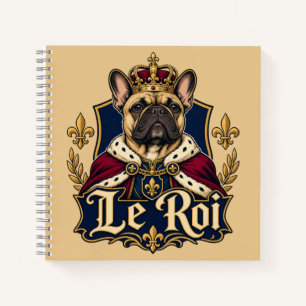 Französisches Bulldoggen-Königliches-Hunde-Design Notizbuch