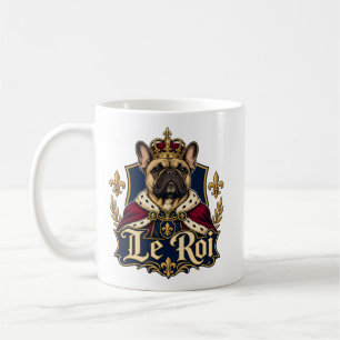 Französisches Bulldoggen-Königliches Hundedesign Kaffeetasse