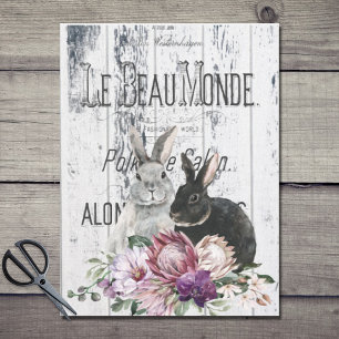 Französisches Bunnies Blumenhandwerk Seidenpapier