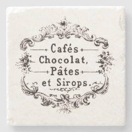 Französisches Café Steinuntersetzer