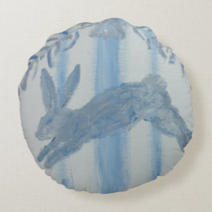 Französisches Country Bunny Rabbit Rundes Kissen