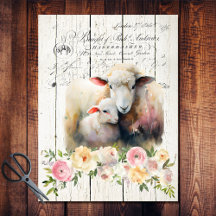 Französisches Country Floral Dorper Sheep