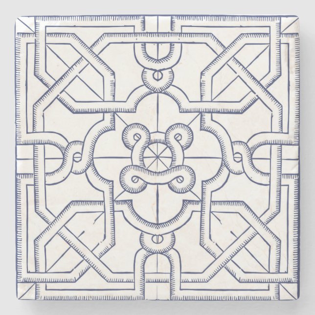 Französisches Design Steinuntersetzer (Vorderseite)