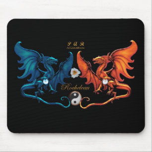 Französisches Drache-Emblem Mousepad