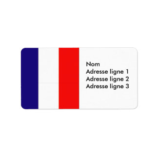 Französisches Etikett der Flag-Adresse oder Name-T Adressaufkleber