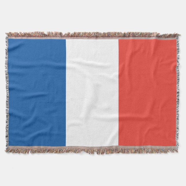 Französisches Flagge Vive La Frankreich Decke (Vorderseite)