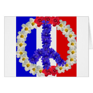 französisches Flaggen-Friedenszeichen