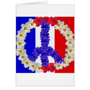 französisches Flaggen-Friedenszeichen