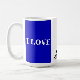 Französisches Flaggen- und Eiffelturmdesign Kaffeetasse