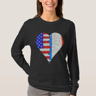 Französisches Flaggenherz T-Shirt