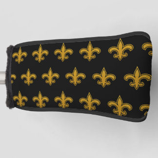 Französisches Fleur De Lis Muster Gold N Schwarz P Golf Headcover