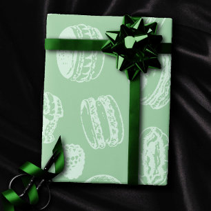 französisches Gebäck   Neo Mint Green Süßigkeiten Geschenkpapier