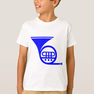 Französisches Horn - Blau T-Shirt