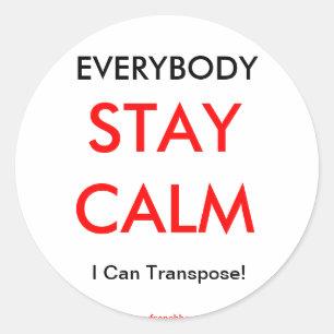 Französisches Horn I kann übertragen Runder Aufkleber