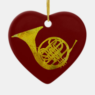 Französisches Horn Keramikornament