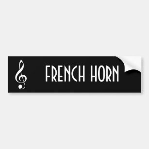 Französisches Horn-Musik-Autoaufkleber-Geschenk Autoaufkleber