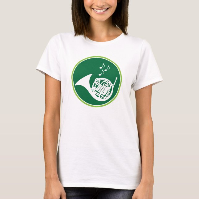 Französisches Horn-Musik-Instrument-T - Shirt (Vorderseite)