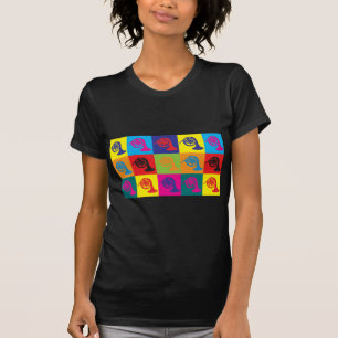 Französisches Horn-Pop-Kunst T-Shirt