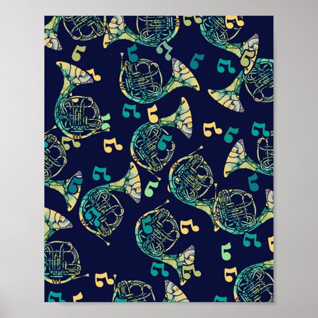 Französisches Horn Poster (Vorne)