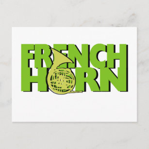 Französisches Horn Postkarte