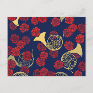 Französisches Horn Postkarte