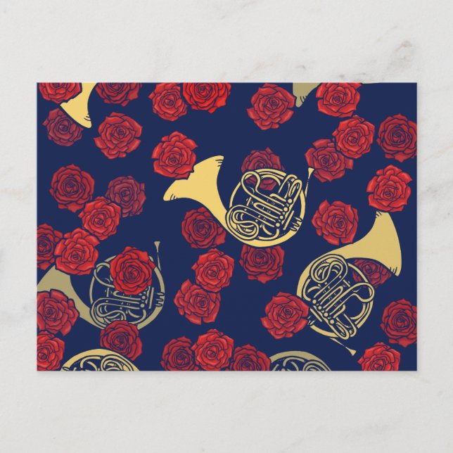 Französisches Horn Postkarte (Vorderseite)