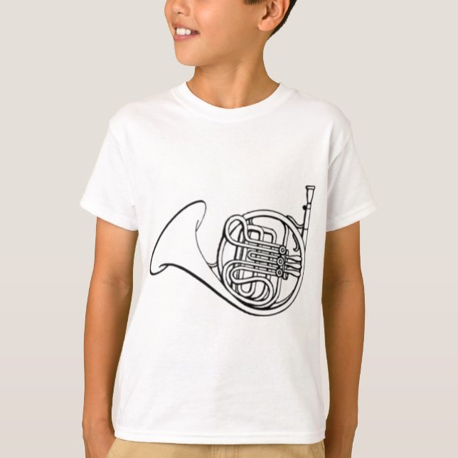 Französisches Horn T-Shirt (Vorderseite)