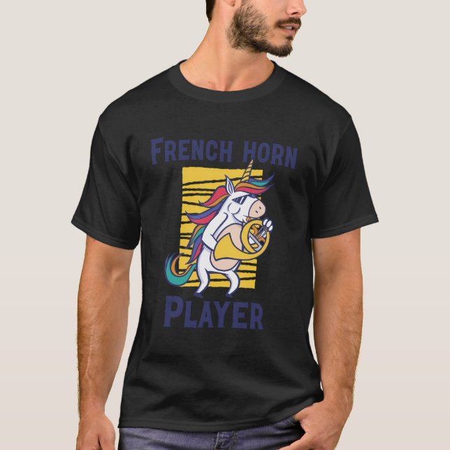 Französisches Horn T-Shirt (Vorderseite)