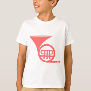 Französisches Horn - Tropisches Rosa T-Shirt