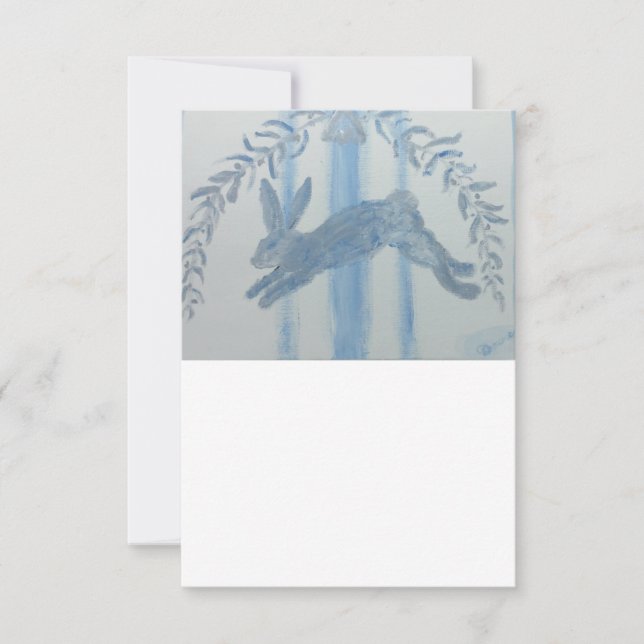 Französisches Kaninchen Dankeskarte (Vorderseite)