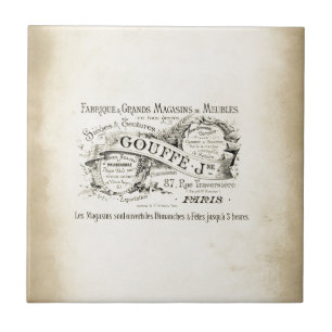 Französisches Kaufhaus-Zeichen Fliese