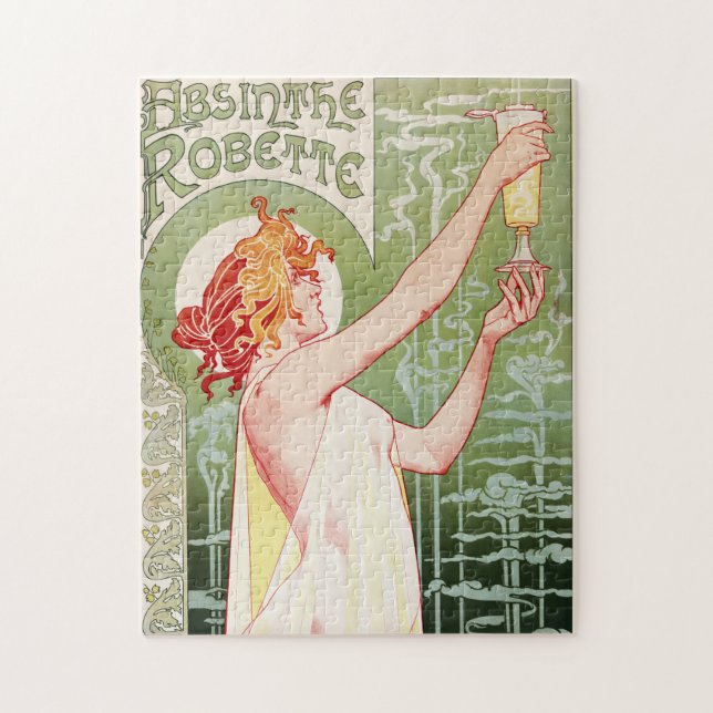 Französisches Kunst nouveau Plakat "Wermut Robette Puzzle (Vertikal)