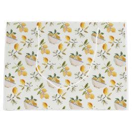 Französisches Land-Limonen-Muster-Geschenktüte Große Geschenktüte