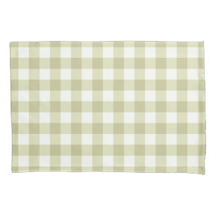 Französisches Land Meadow Gingham - Salbei grün ka Kissenbezug