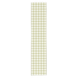 Französisches Land Meadow Gingham - Salbei grün ka Kurzer Tischläufer