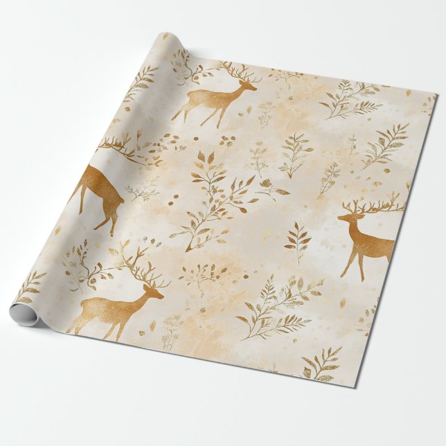 Französisches Land Reh Muster Geschenkpapier (Ungerollt)