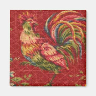 Französisches Land-roter Hahn-Kühlschrankmagnet Magnet