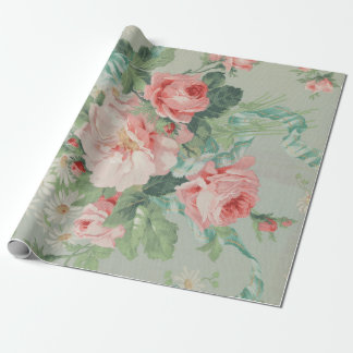 Französisches Land Vintag Antike Rose Cabbage Geschenkpapier
