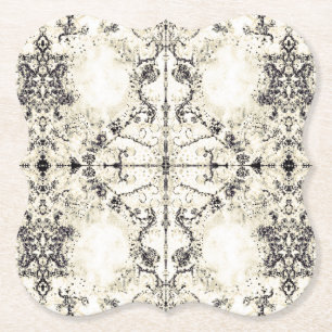 Französisches Land-Vintages Champagne-Mosaik durch Untersetzer