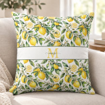Französisches Land-Wasserfarben-Limonen-Monogramm-