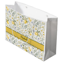 Französisches Landhaus-Zitronen-Wildblume Benutzer Große Geschenktüte