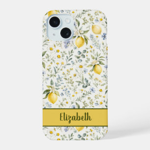 Französisches Landhaus-Zitronen-Wildblume Benutzer iPhone 15 Hülle