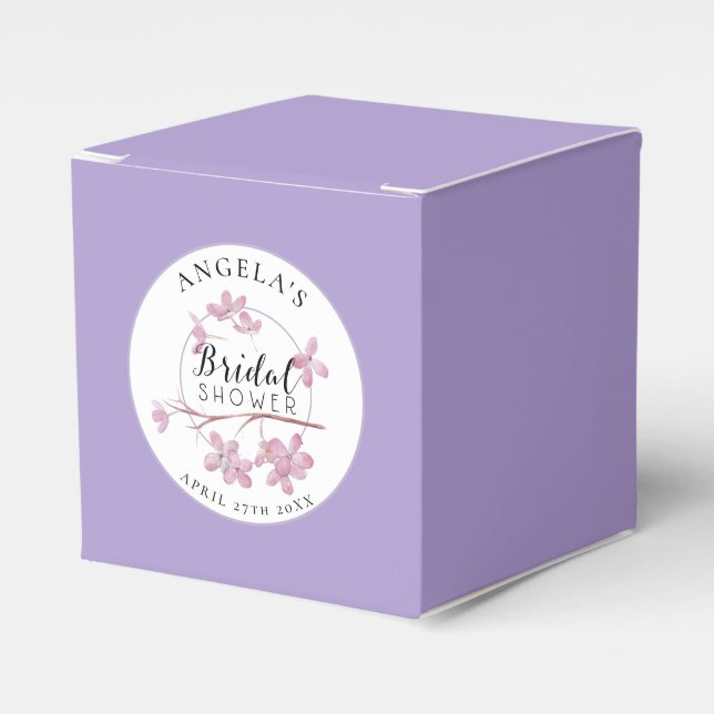 Französisches Lavendel Pink Lilac Brautparty Geschenkschachtel (Vorderseite)